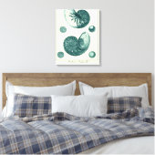 Toile Art de coquillage rouge et vert (Insitu(Chambre))
