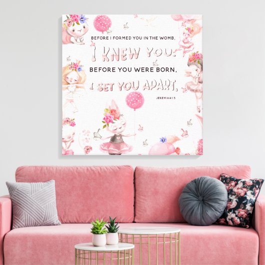 Toile Art de crèche chrétienne - Verset de la Bible de J (Insitu(Salon))