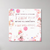 Toile Art de crèche chrétienne - Verset de la Bible de J (Recto)