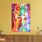 Toile Art de Dame Jolie Abstrait - (Insitu(Salon))