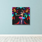 Toile Art de danseur de ballet abstrait (Insitu (Plancher de Bois))