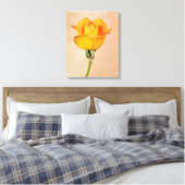 Toile Art de fleur de rose simple orange doré (Insitu(Chambre))