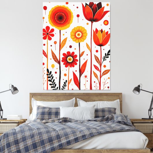 Toile Art de fleurs blanc Arrière - plan Mur Art (Insitu(Chambre))