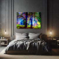Art de forêt de fantaisie de conte de fées coloré