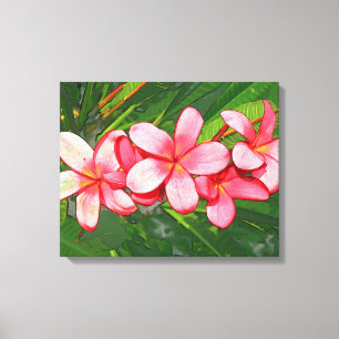 Toile Art de Frangipanier Tropical Rose