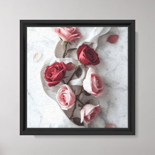 Toile Art de fusion de marbre de rose élégant minimalist
