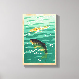 Toile Art de Japonais d'étang à poissons de Shiro