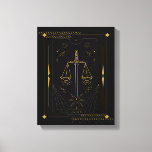 Toile Art de la carte Tarot Justice