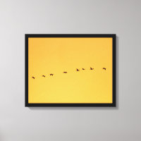Art de la faune grues au coucher du soleil