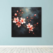 Toile Art de la fleur de pêcher vietnamienne (Insitu (Plancher de Bois))