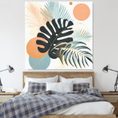 Toile art de la peinture à la feuille tropicale (Insitu(Chambre))