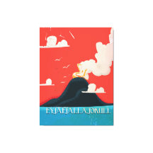 Art de l'affiche de vacances vintage Eyjafjallajok