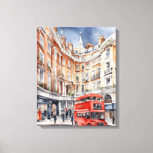 Toile Art de l'aquarelle à Londres (Recto)