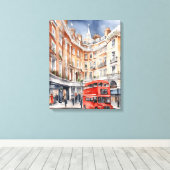 Toile Art de l'aquarelle à Londres (Insitu (Plancher de Bois))