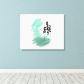 Toile art de l'arbre vert scandinave simple moderne ment (Insitu (Plancher de Bois))
