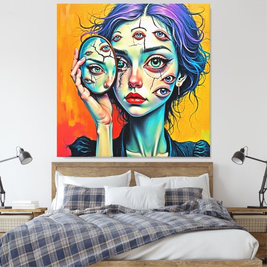 Toile Art de l'auto-réflexion brisé (Insitu(Chambre))
