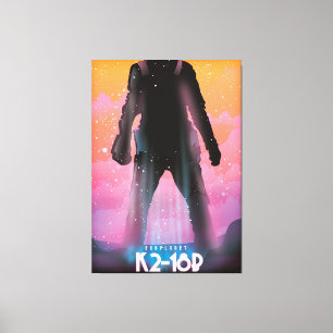 Toile art de l'exoplanète K2-18b dans l'espace