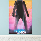 Toile art de l'exoplanète K2-18b dans l'espace (Insitu (Plancher de Bois))