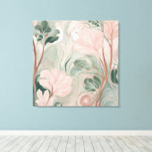 Toile Art de l'IA rose naturel (Insitu (Plancher de Bois))