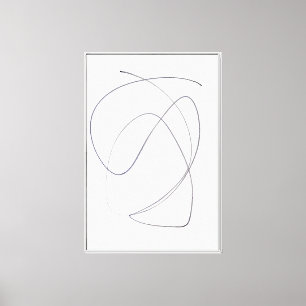 Toile Art de ligne abstrait minimaliste en mouvement ple