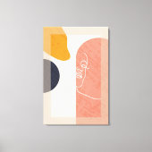 Toile Art De Ligne Du Milieu Du Siècle, Étendu Grand Fin (Recto)