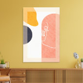 Toile Art De Ligne Du Milieu Du Siècle, Étendu Grand Fin (Insitu(Salon))