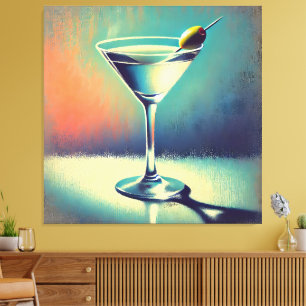 Toile Art de Martini Mid Century J'adore le Blues