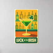 Toile Art de Martini Shamrock de la Saint-Patrick du Mil (Recto)