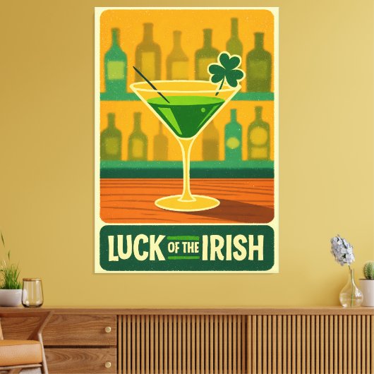Toile Art de Martini Shamrock de la Saint-Patrick du Mil (Insitu(Salon))