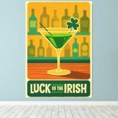 Toile Art de Martini Shamrock de la Saint-Patrick du Mil (Insitu (Plancher de Bois))