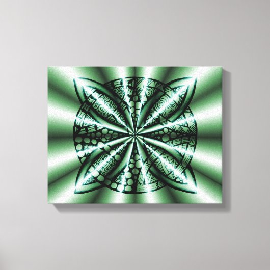 Toile Art de noeud céleste vert (Recto)