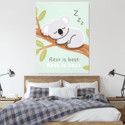 Toile Art de nurserie calme koala endormi (Insitu(Chambre))
