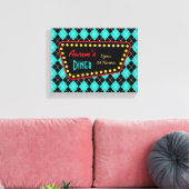 Toile Art de panneau de diner personnalisé rétro (Insitu(Salon))