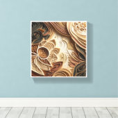 Toile Art de papier 3D en couches de luxe - Composition  (Insitu (Plancher de Bois))