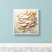 Toile Art de papier abstrait moderne superposé - Neutra (Insitu (Plancher de Bois))