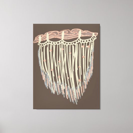 Toile Art de peinture suspendue Boho Macrame (Recto)