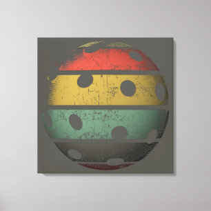 Toile Art de Pickleball affligé rétro par style
