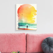 Toile Art de plage abstrait Marche dans les vagues (Insitu(Salon))