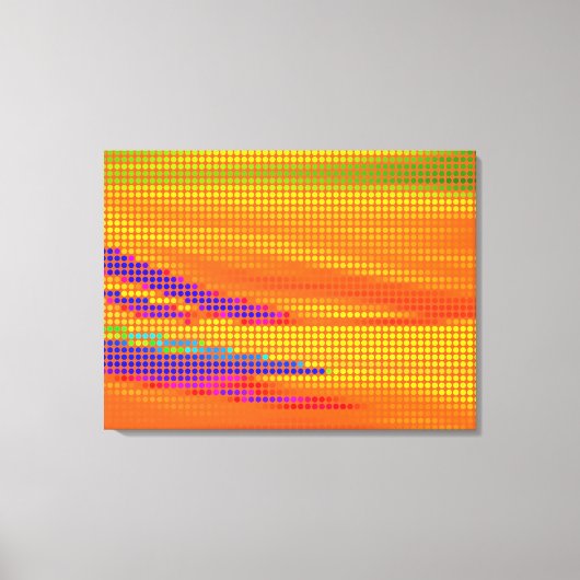 TOILE ART DE POINTS DE COULEUR RETRO (Recto)