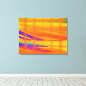 TOILE ART DE POINTS DE COULEUR RETRO (Insitu (Plancher de Bois))