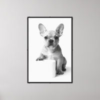Art de portrait mignon Chien Bouledogue Français T