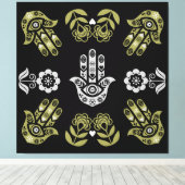 Toile Art de protection de la main Hamsa (Insitu (Plancher de Bois))