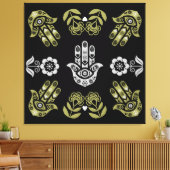 Toile Art de protection de la main Hamsa (Insitu(Salon))