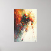 Toile Art de skieur Abstrait - Sports d'hiver (Recto)