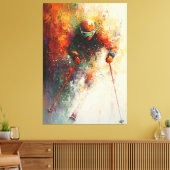 Toile Art de skieur Abstrait - Sports d'hiver (Insitu(Salon))