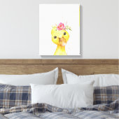 Toile Art de style fermier à l'aquarelle avec canard flo (Insitu(Chambre))