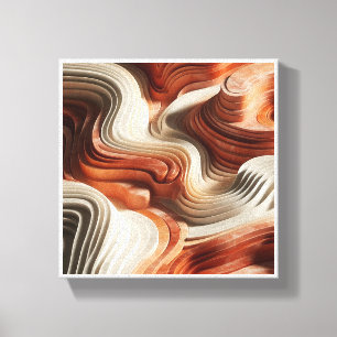 Toile Art de topographie en marbre 3D de luxe - T abstra