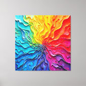 Toile Art de tourbillon arc-en-ciel texturé (Recto)