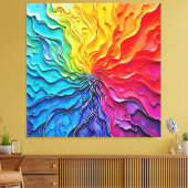 Toile Art de tourbillon arc-en-ciel texturé (Insitu(Salon))