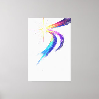 Toile Art de traînée de comète étoile filante arc-en-cie